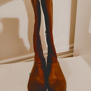 ALDO Tall Brown Leather Riding Boots